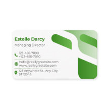 Modern Green Minimal Business Card | Professional
