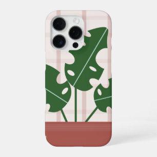 Modern Green Monstera Leaf Plant Birthday Gift iPhone 16 Pro Case
