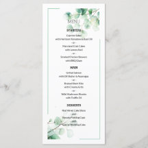 Modern Green Natural Botanical Pattern Wedding