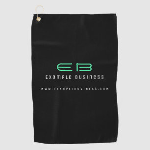 Modern Green Neon Look Company Business Brand Golf Towel