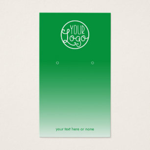 Modern Green Ombre Your Logo Earrings Display Card