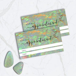 Modern Green Opal Professional Appointment Cards