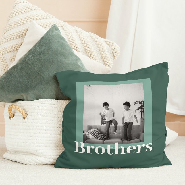 Modern Green | Photo | Brothers Gift Cushion (Creator Uploaded)