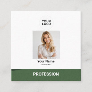 Modern Green Photo Professional Business Card