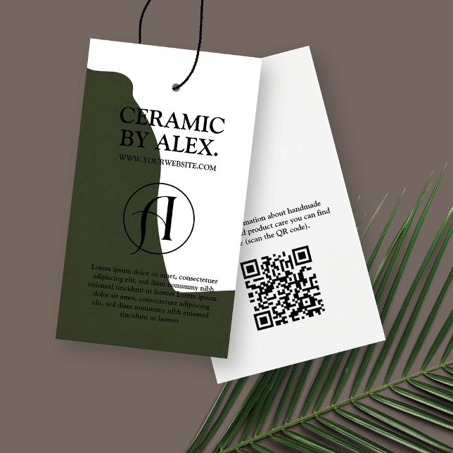 Modern Green Product Hang Tag Card (Creator Uploaded)