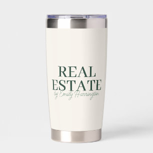 Modern Green Real Estate Agent Insulated Tumbler