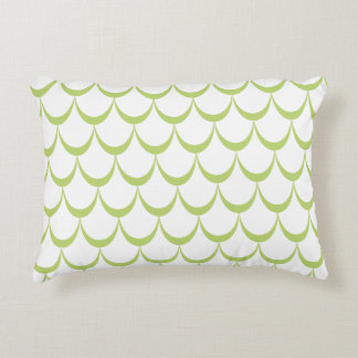 Modern Green Scallop Pattern Pillow