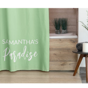 Modern Green Shower Curtain