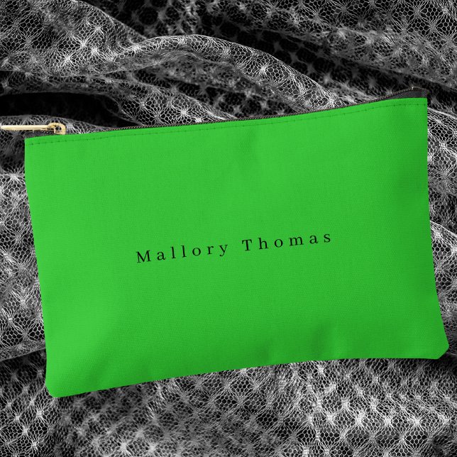 Modern Green Simple Elegant Accessory Pouch (Creator Uploaded)
