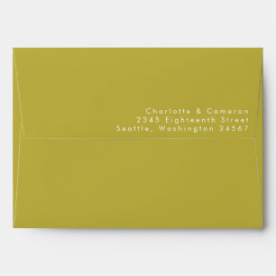 Modern Green Simple Preprinted Return Address Envelope