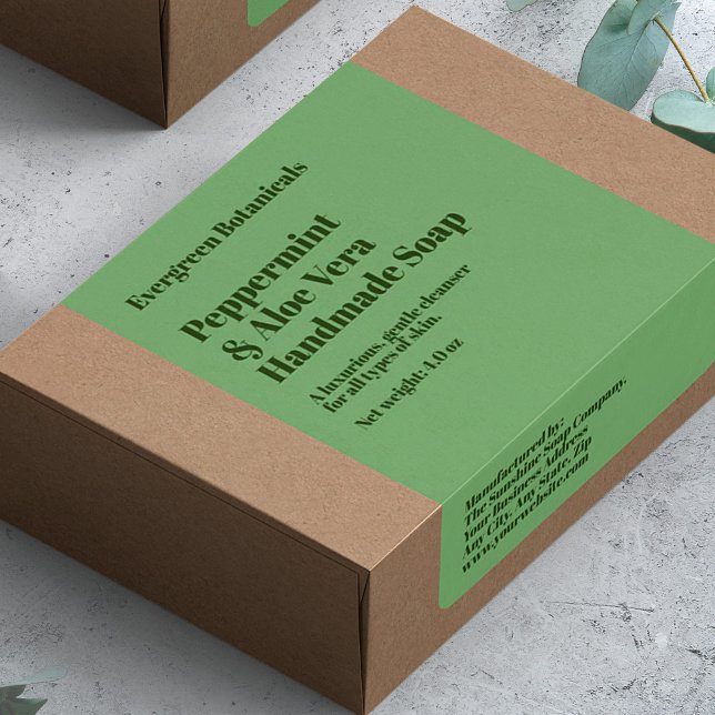 Modern Green Soap Packaging Label (Creator Uploaded)