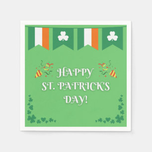 Modern Green St. Patrick's Day Napkin