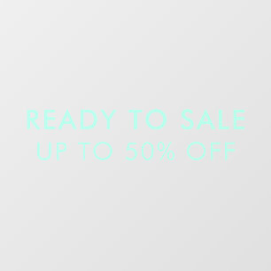 Modern Green Store Sale Discount Window Cling