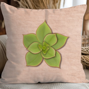 Modern Green Succulent Botanical Cushion