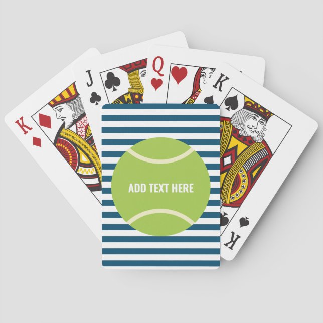 Modern Green Tennis Ball Gift Playing Cards (Back)