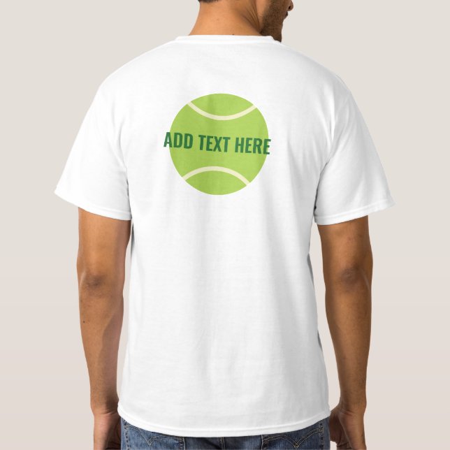 Modern Green Tennis Ball  T-Shirt (Back)