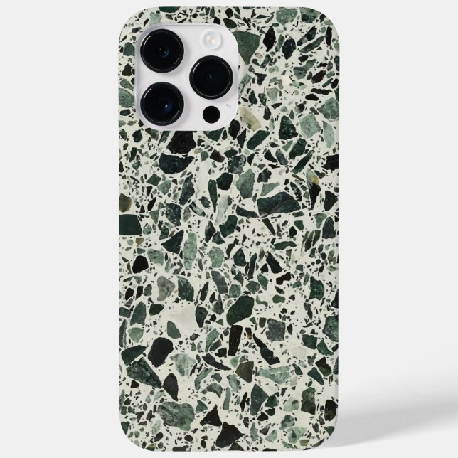 Modern Green Terrazzo Case-Mate iPhone Case (Back)