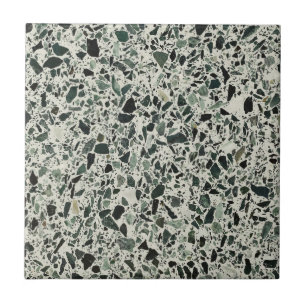 Modern Green Terrazzo Ceramic Tile