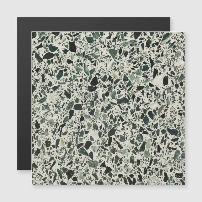 Modern Green Terrazzo Magnetic Invitation (Front/Back)