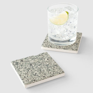 Modern Green Terrazzo Stone Coaster