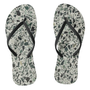 Modern Green Terrazzo Thongs