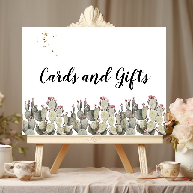 Modern Green Watercolor Cactus  Poster (Creator Uploaded)