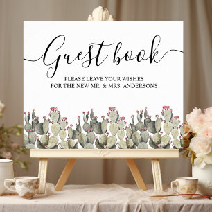 Modern Green Watercolor Cactus Poster