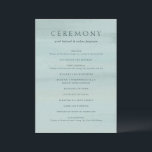 Modern Green Watercolor Elegant Wedding Program<br><div class="desc">Modern wedding program featuring your details over an abstract watercolor background.</div>