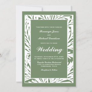 Modern Green Wedding Invitation