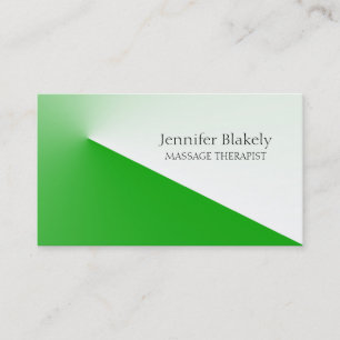 Modern Green White Appointment Business Card
