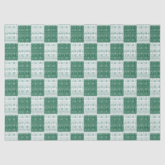 Modern Green & White Mudcloth African Inspired Tissue Paper