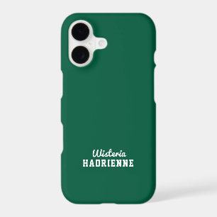 Modern Green White Sports Monogram Name