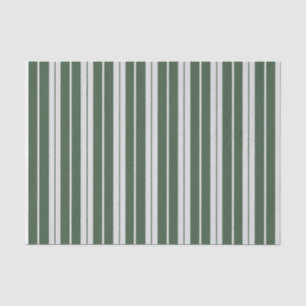 Modern Green White Striped Tissue Paper