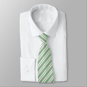 Modern green &white stripes  tie