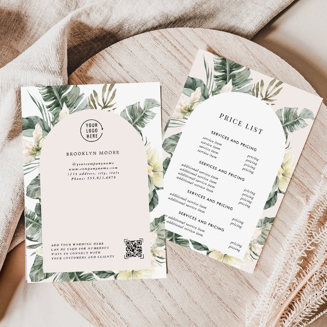 Modern Greenery Boho Arch | Pricing Flyer (Creator Uploaded)
