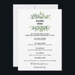 Modern Greenery Botanical Foliage Kissing Menu<br><div class="desc">This modern greenery botanical foliage kissing menu is perfect for a tropical wedding reception. This hand-painted watercolor design features beautiful green foliage neatly arranged in unique frames.</div>