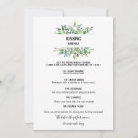 Modern Greenery Botanical Foliage Kissing Menu<br><div class="desc">This modern greenery botanical foliage kissing menu is perfect for a tropical wedding reception. This hand-painted watercolor design features beautiful green foliage neatly arranged in unique frames.</div>