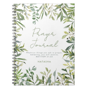 Modern Greenery Christian Prayer Journal