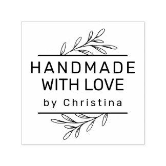 Modern Greenery Create Your Own Handmade Self-inking Stamp