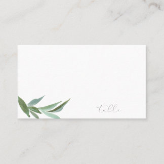 Modern Greenery Flat Place Card