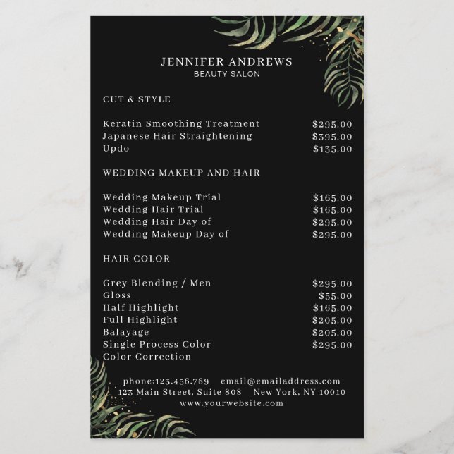 Modern, Greenery Flyer (Front)