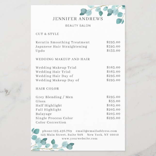 Modern, Greenery Flyer (Front)