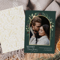 Modern Greenery Gold Arch Merry Christmas 1 Photo