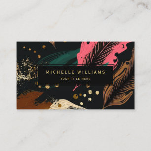 Modern Greenery Leaf Abstract Business Card