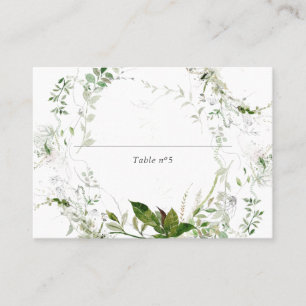 Modern Greenery Leaves Place Card