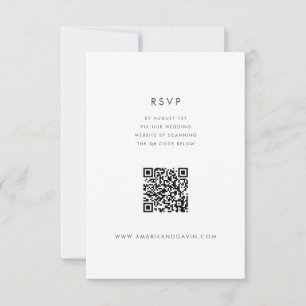 Modern Greenery Minimalistic Response Card