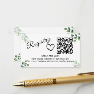 Modern Greenery QR Code Enclosure Invitation