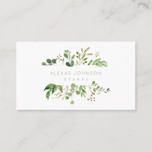 Modern Greenery Spring Business Card
