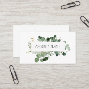 Modern Greenery Timeless Evergreen Wedding Business Card