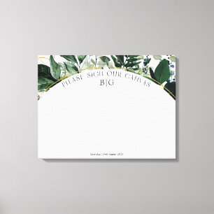 Modern Greenery wedding guest book alternative
